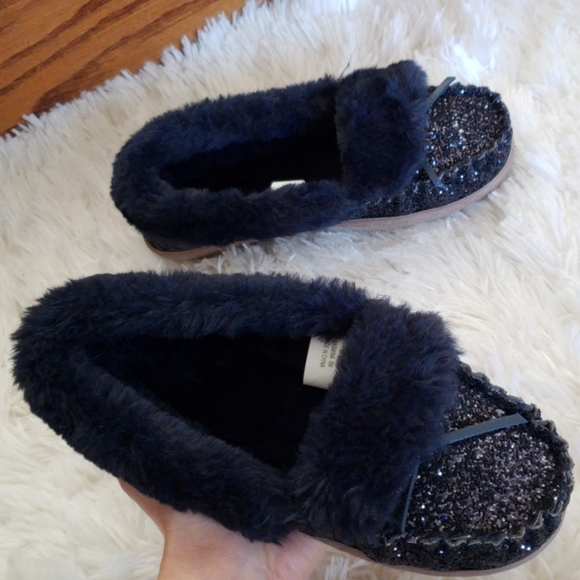 INC International Concepts Shoes - I.N.C. Yasmina Faux-Fur slippers glitter